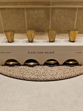 New Hearth And Hand 4pc. Set Gold Place Card Holders
